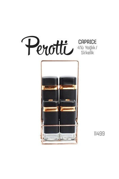 PerottiHome Perotti HOME Caprice 4 Parça Cam Yağlık & Sirkelik Seti