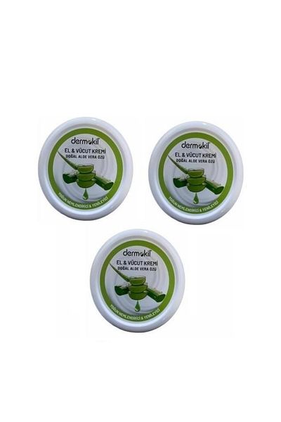 Dermokil Aloe Vera Hand Cream - Jar 220ml x 3 Pieces