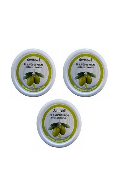 Dermokil 220ml x 3 Natural Olive Oil Hand Cream