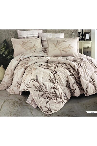 Clasy Çift Kişilik Saten Uyku Seti Alisa V1 Kahve