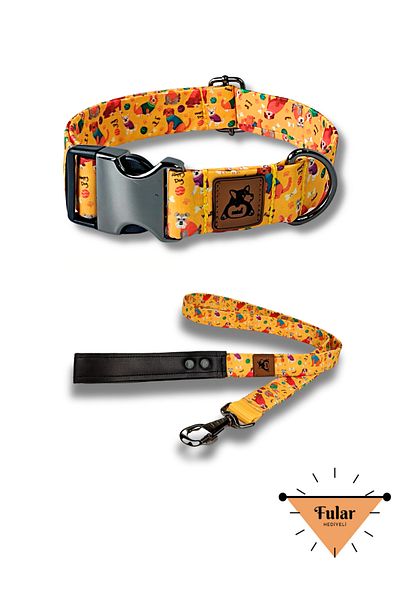 UTDpet Yellowdoggy Dog Collar and Travel Dispatch Strap Set (With Scarf Gift)