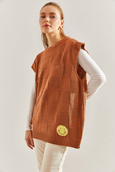 Bianco Lucci Women's Emoji Embroidered Knitwear Sweater