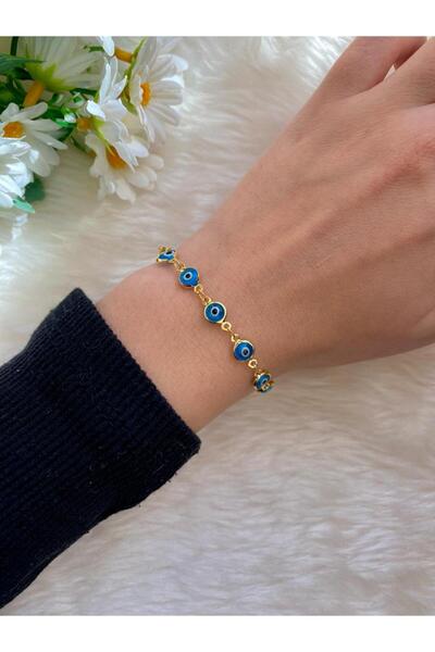 Beykan handmade NAZAR/NAZARLIK CAM BONCUK ALTIN KAPLAMA BİLEKLİK
