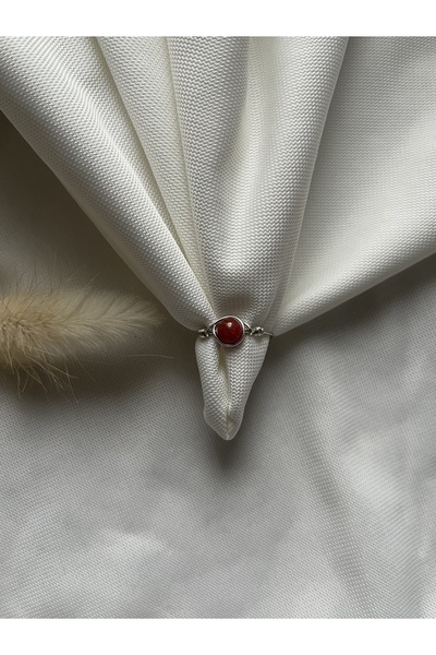 PelvedDesign خاتم سلكي قابل للتعديل مصنوع يدويًا من حجر الرودوكروسيت