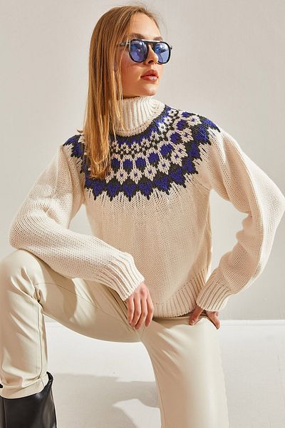 Bianco Lucci Rollkragenpullover für Damen
