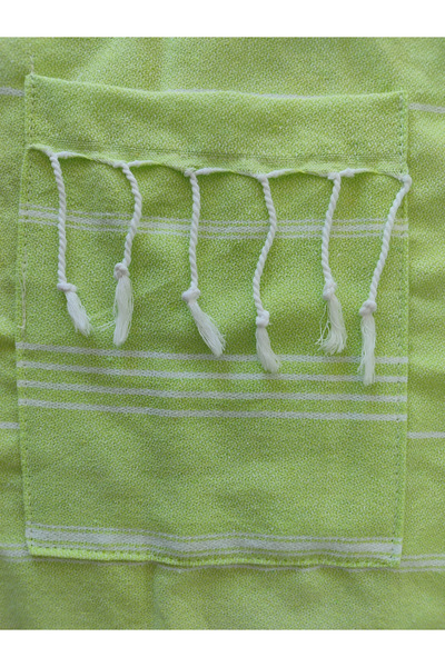 Peştanoz Μπουρνούζι Peshtemal, Πράσινο Φιστίκι, Μοτίβο Nuray, 100% βαμβάκι
