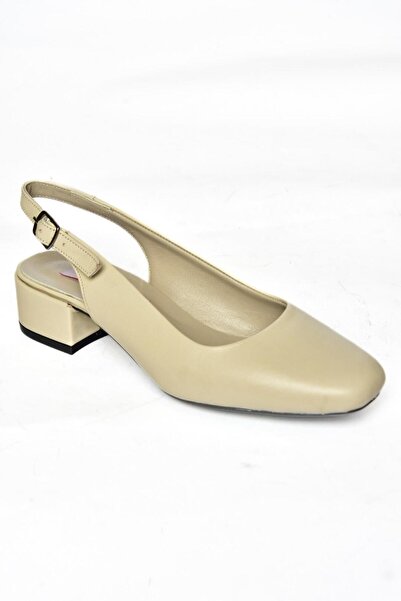 Fox Shoes S908040003 Béžové dámské boty na silném podpatku z pravé kůže