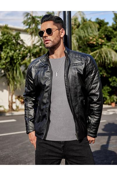 youknitwear you Pulover pentru bărbați cu gât portofin
