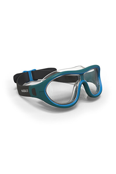 Decathlon NABAIJI Yüzücü Maskesi - Standart Boy - Mavi/Siyah - Şeffaf Cam - S...