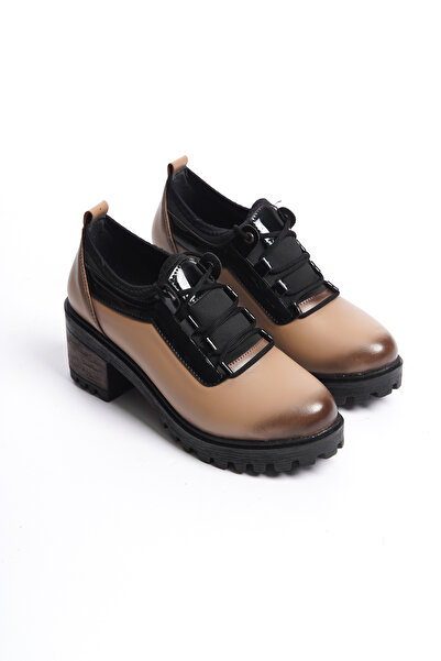 Moda Değirmeni Mink Women's Stretch Lace-Up Shoes BG1045-115-0004