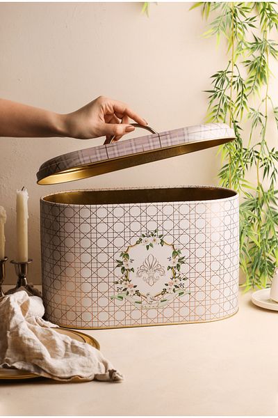 EVLE Er002-u7 Rosy Patterned Bread Dish 11 Lt