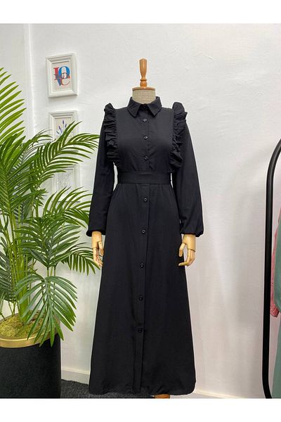 Esre Store 7201- Μαύρο φόρεμα Hijab