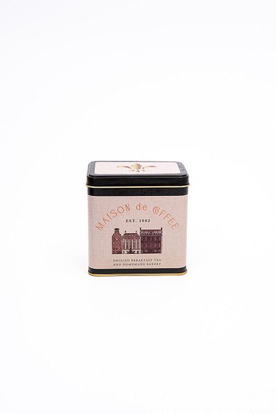 EVLE Er205-7f Azura Coffee Patterned Square Metal Storage Box 8 X 12 Cm