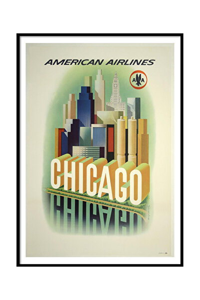 Beril Yamaç Design Studio Reproducere de poster vintage a companiei aeriene a...