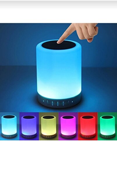 Genel Markalar Touch Lamp Oda Lambası Portable Speakser Cl-671 Renkli Gece La...