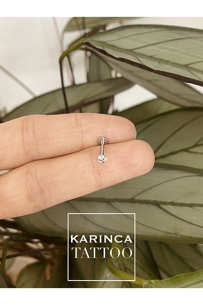 Karınca Piercing Jewelled Piercing Gold & Silver Lip Cartilage Helix Conch Flat Ear Nose Labret Tragus Piercing Earrings