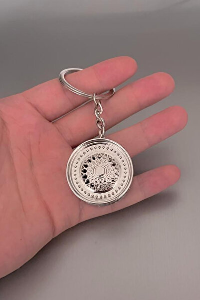 Jaida Moda Silver Color Wheel Figure Dangle Keychain