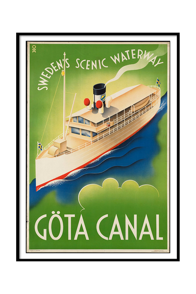 Beril Yamaç Design Studio Canalul Göta, Suedia, Reproducere de poster vintage, Artă de poster vintage