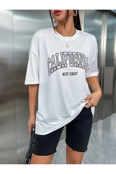 Jose Clothing ΜΠΛΟΥΖΑ UNISEX ΛΕΥΚΗ ΕΚΠΤΩΜΕΝΗ OVERSIZE ΚΟΝΤΟΜΑΝΙΚΗ