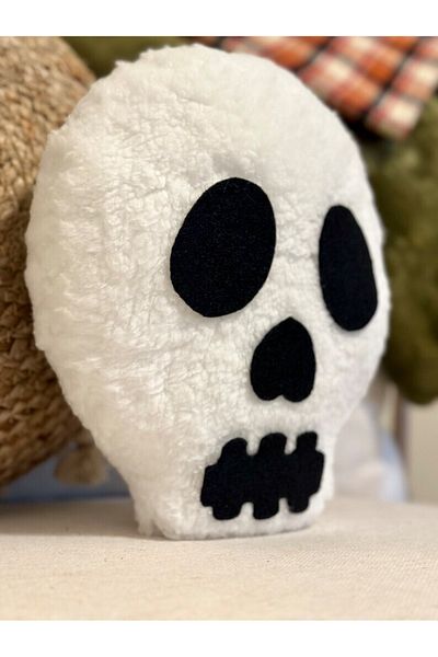 BabyCa Skull Teddy Throw Pillow