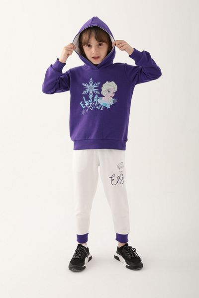 Frozen D4827-3 Girl's Tracksuit Set Purple