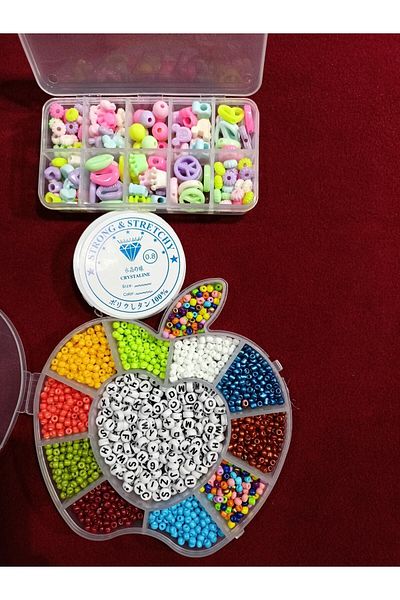 Hobimos Jewelry Making Set Hobby Set in Apple Box and 10 Pieces Box