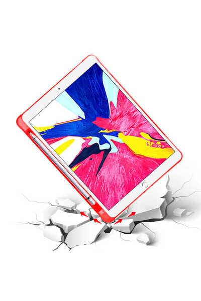 ÜNİCELL Ipad 7. 8. Ve 9.nesil 10.2 Inç Uyumlu Kalem Bölmeli Üçgen Stand Özellikli Tablet Kılıfı