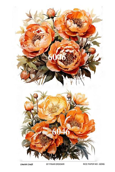 LİNEART LineArt Brass Decopage Paper LA-6046