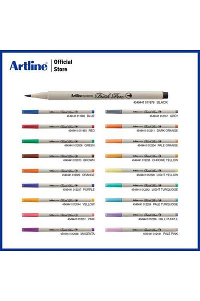 artline Supreme Brush Tip Pen Highlighter Pink Pack of 12 LV-A-EPFS-F FLO PINK