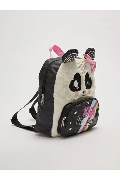 LC Waikiki Girl's Backpack with 3D Panda Figure (26X23X7 cm)