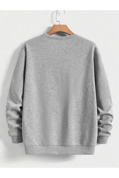 khufu Coffee Unisex εμπριμέ μαύρο φούτερ με λαιμόκοψη