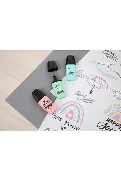 Stabilo Turquoise Mini Pastellove 2.0 - Highlighter Kalemboss, 10 Pack