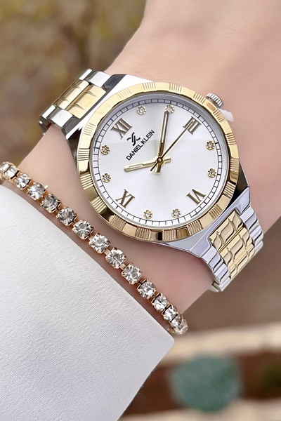 Daniel Klein Kadranı Gümüş Kordonu Altın Gümüş Renk 24 Ay Garantili Kadın Kol...