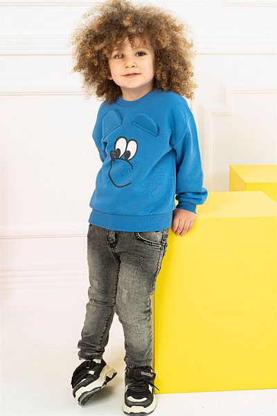 zepkids Hanorac înălțat cu detalii pentru câine colorat Saks pentru copii
