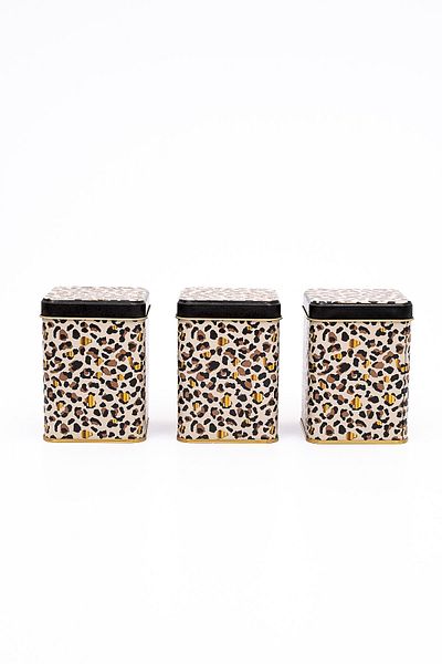 EVLE Erb24v4 Square Metal Storage Container 75x75 Set of 3, Leo