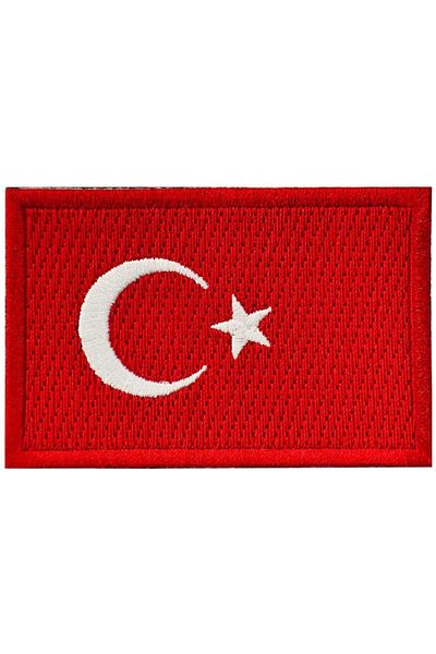 Knmaster Turkish Flag Patch Red Embroidery