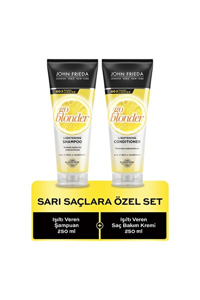 John Frieda SHEER GO BLONDER SARI SAÇLAR İÇİN ÖZEL SET ( GO BLONDER ŞAMPUAN 250 ml +GO BLONDER SAÇ KREMİ 250 ml)