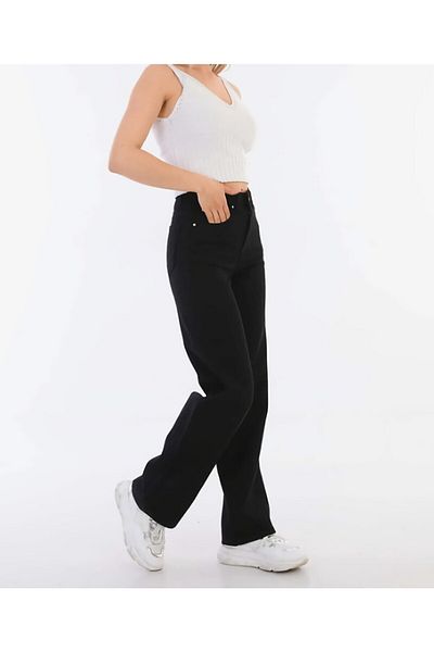 Geppetto New York Classic Denim Jean Pantaloni blugi palazzo
