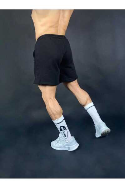BİLEN SPORT Black Men's Regular Fit Pocket Shorts