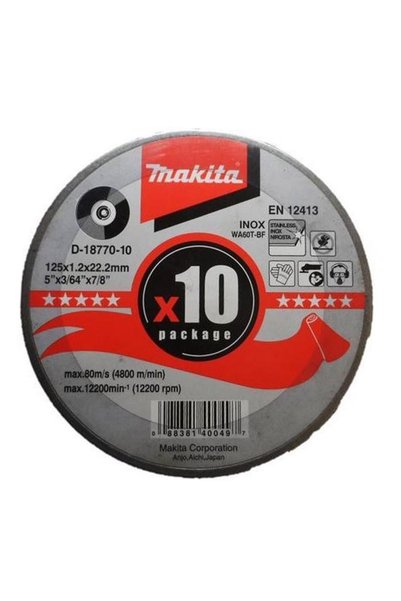 Makita D-18770-10 125x1,2 10 Lu Inox Kesme Seti