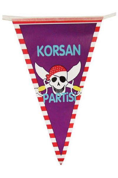 Kazanabil PIRATE PARTY WRITTEN TRIANGLE FLAM FLAG