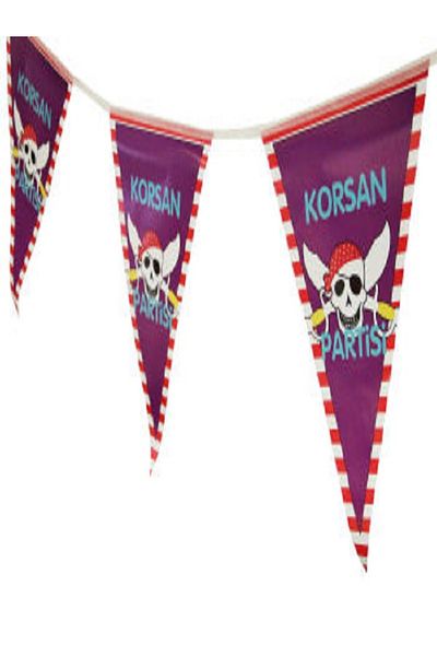 Kazanabil PIRATE PARTY WRITTEN TRIANGLE FLAM FLAG