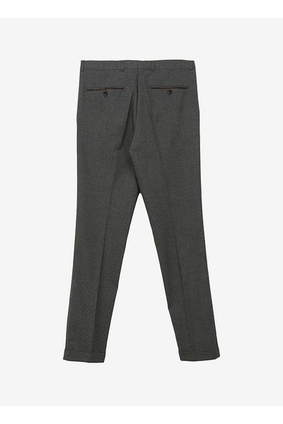 Dufy Normal Waist Normal Leg Regular Fit Navy Blue Men's Trousers Du1234164003