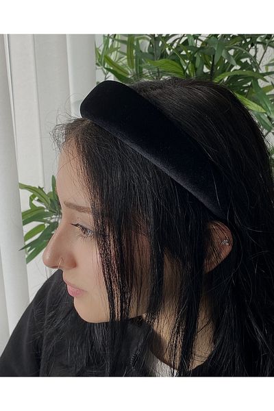 TwinsSis Store تاج أسود مخملي مملوء