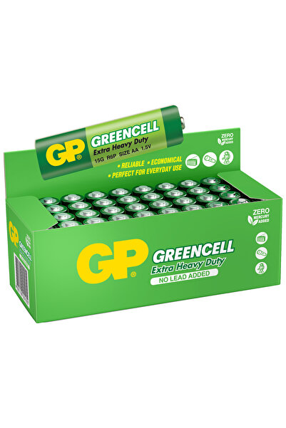 GP 15G Greencell R6P/1215/AA Kalem Pil, 1.5 Volt, 40'lı Kutu