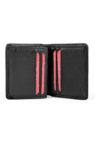 Lal Shoes & Bags Мъжки портфейл от естествена кожа - черен