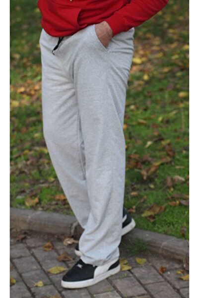 FİTGO 2 Thread Seasonal Gray Tracksuit Bottom