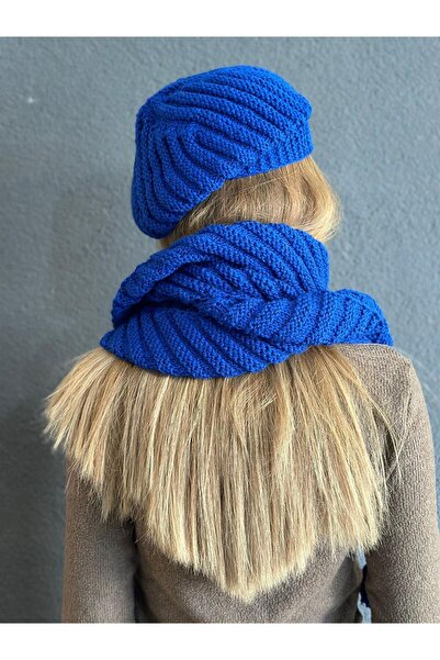 Gönülden Tasarım SET DE ŞAL GÂTĂ BĂRĂ TRICOTAT MANUAL FEMEI