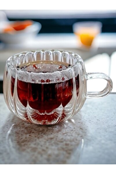 BuNeBox كوب قهوة وعرض سعة 250 مل - كوب ملتوي مقاوم للحرارة بمقابض وأحجار مزدوجة