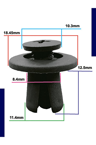 NB Klips Döşeme Klips Vidalı 8mm \ 0g03250037a\ 100 ADET